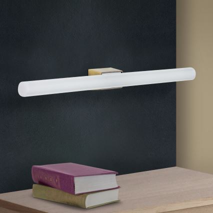 LED Stenska svetilka VISAGIST 1xS14d/8W/230V medenina