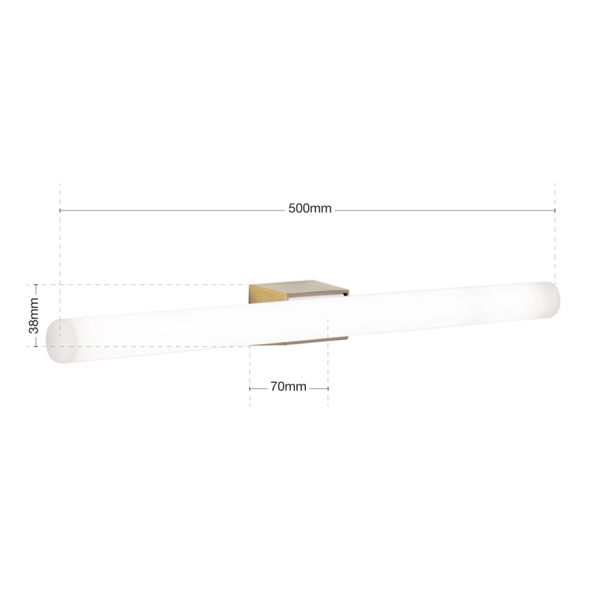 LED Stenska svetilka VISAGIST 1xS14d/8W/230V medenina