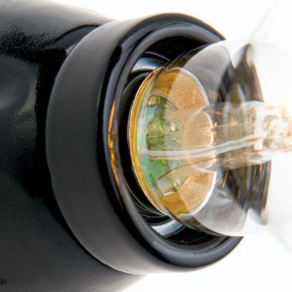 Stensko svetilo FROST 1xE27/60W/230V črne barve