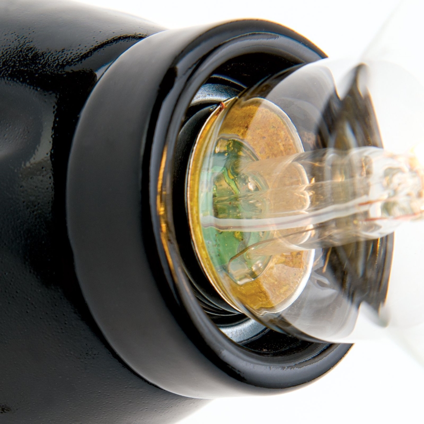 Stensko svetilo FROST 1xE27/60W/230V črne barve