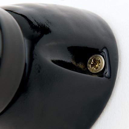 Stensko svetilo FROST 1xE27/60W/230V črne barve