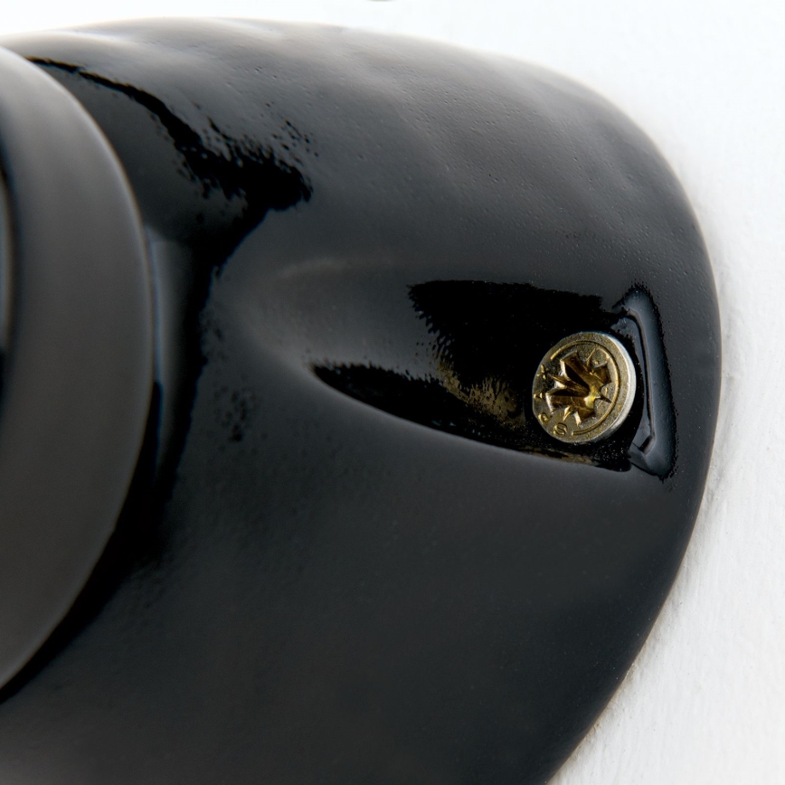 Stensko svetilo FROST 1xE27/60W/230V črne barve