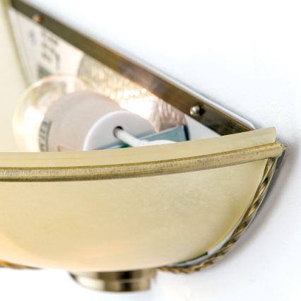 Bronasta stenska svetilka MAURO 1xE27/60W/230V