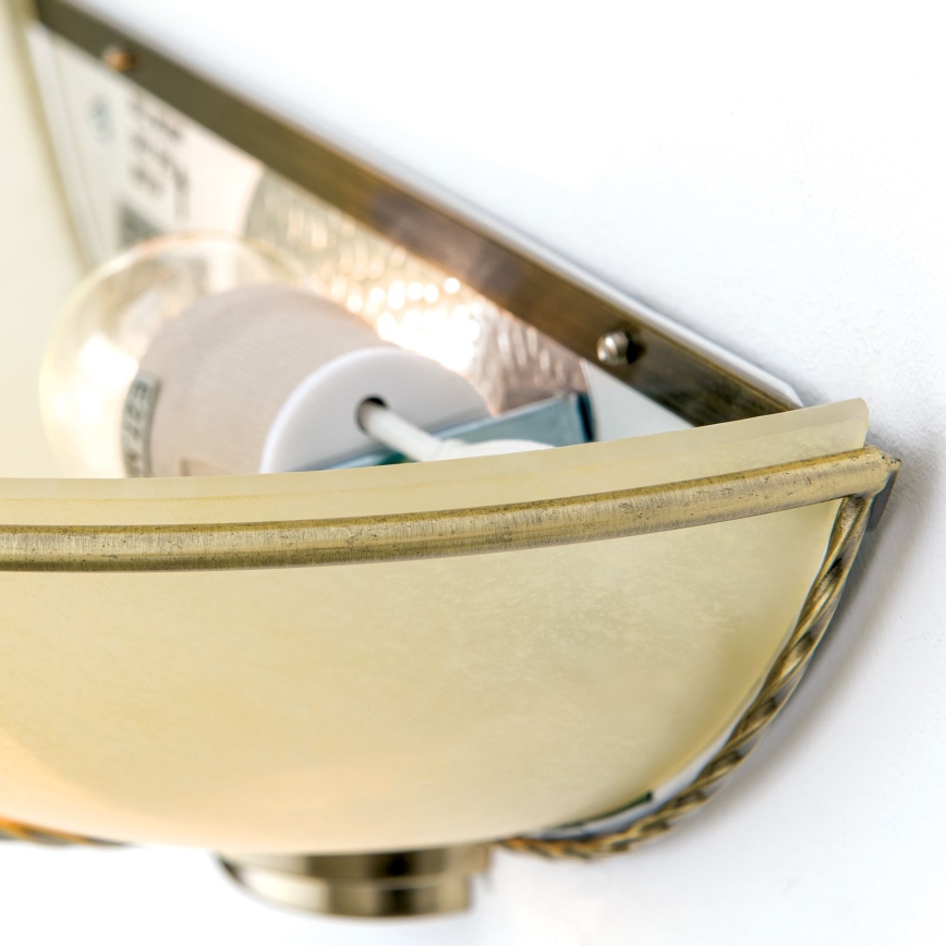 Bronasta stenska svetilka MAURO 1xE27/60W/230V