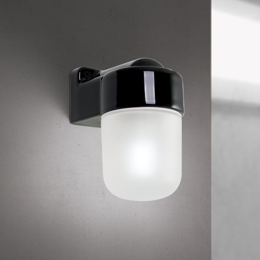 Stenska svetilka OSTIA 1xE27/40W/230V črna