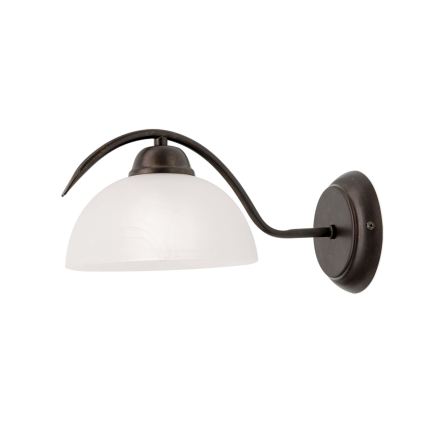 Stenska svetilka RULA 1xE27/40W/230V bela/bronasta
