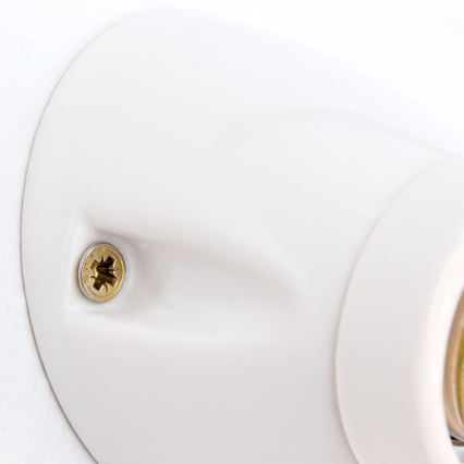 Stenska svetilka FROST 1xE27/60W/230V bela