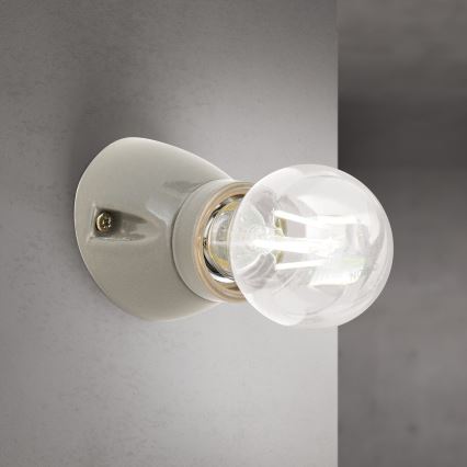 Stensko svetilo FROST 1xE27/60W/230V sivo