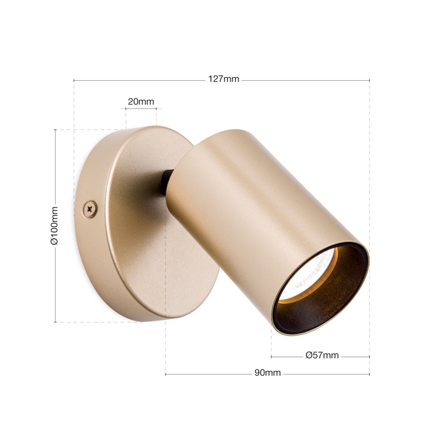 Stensko točkovno svetilo SEAN 1xGU10/13W/230V zlato