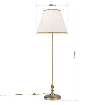 Talna svetilka TONIA 2xE27/60W/230V 154 cm bela/bron