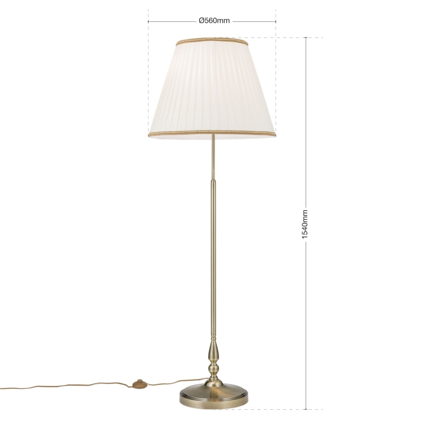 Talna svetilka TONIA 2xE27/60W/230V 154 cm bela/bron
