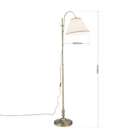 Talna svetilka TONIA 1xE27/60W/230V 183 cm bela/bron