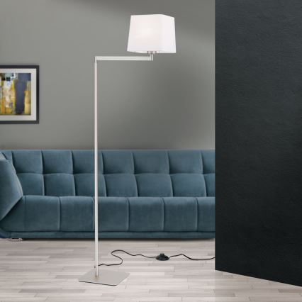 Talna svetilka CARLTON 1xE27/40W/230V bela/mat krom