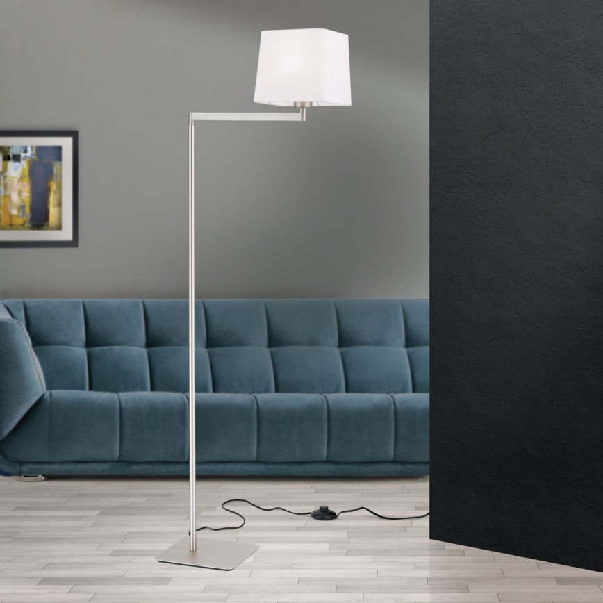 Talna svetilka CARLTON 1xE27/40W/230V bela/mat krom