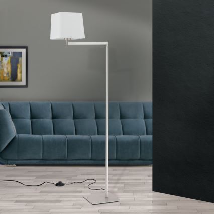 Talna svetilka CARLTON 1xE27/40W/230V bela/mat krom