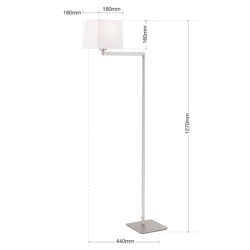 Talna svetilka CARLTON 1xE27/40W/230V bela/mat krom