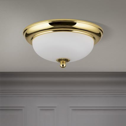 Stropna svetilka EMPIRA 2xE14/40W/230V Ø 26,5 cm zlata