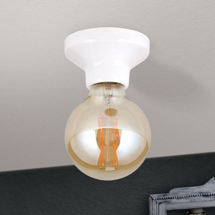 Stropna svetilka FROST 1xE27/60W/230V bela