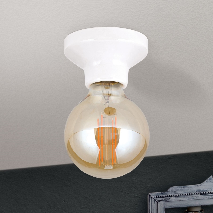 Stropna svetilka FROST 1xE27/60W/230V bela