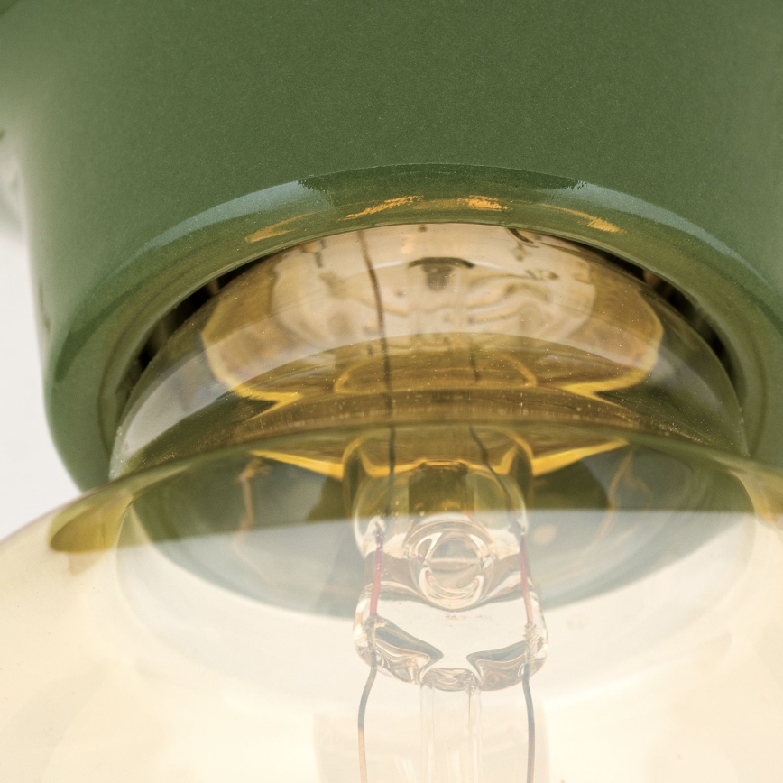 Stropna svetilka FROST 1xE27/60W/230V zelena