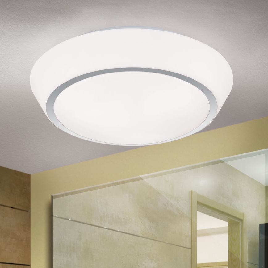 Kopalniška stropna svetilka TENA 3xE27/60W/230V Ø 38 cm IP44 bela