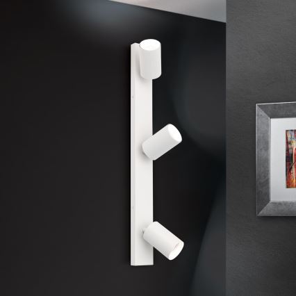 Smerna stropna svetilka SEAN 3xGU10/13W/230V bela