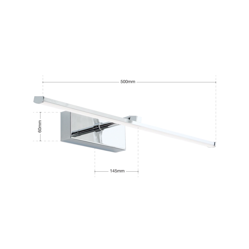 LED Svetilka za slike PUBLIO LED/10W/230V 50 cm sijajni krom