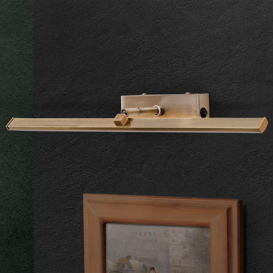 LED Svetilka za slike PUBLIO LED/10W/230V 50 cm zlata/patina