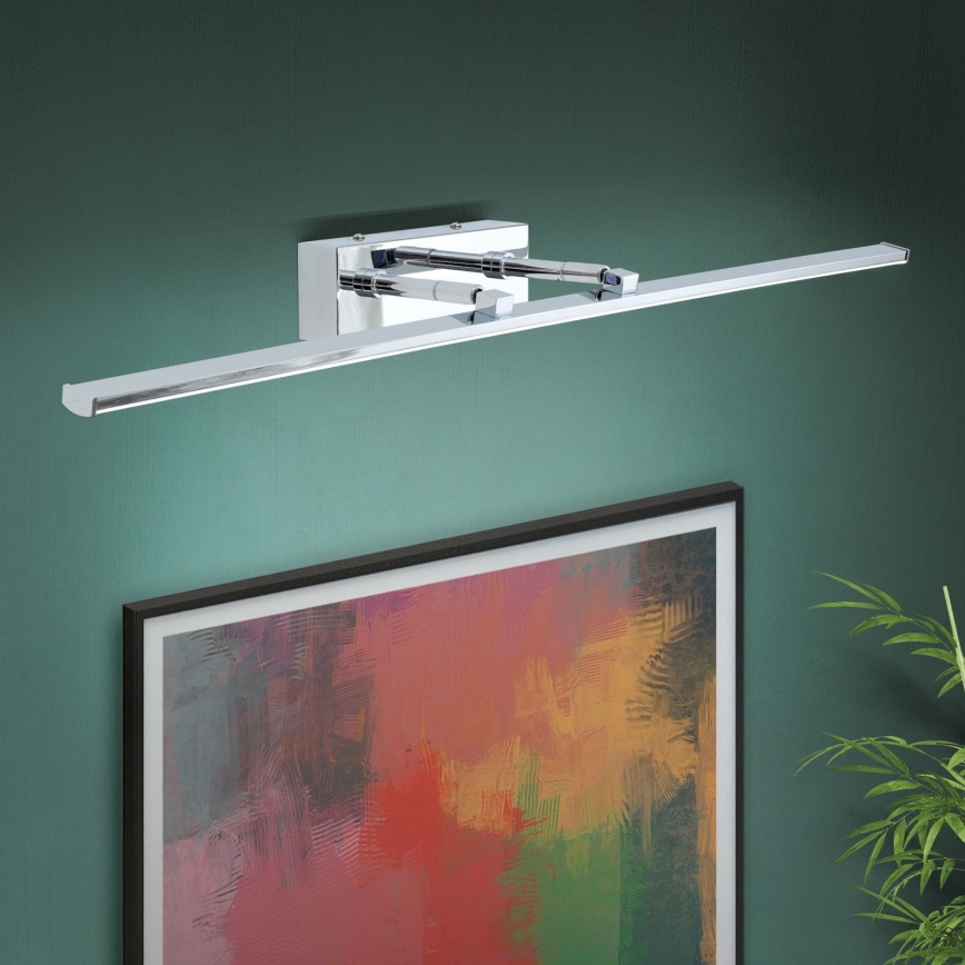 LED Svetilka za slike PUBLIO LED/15W/230V 75 cm sijajni krom