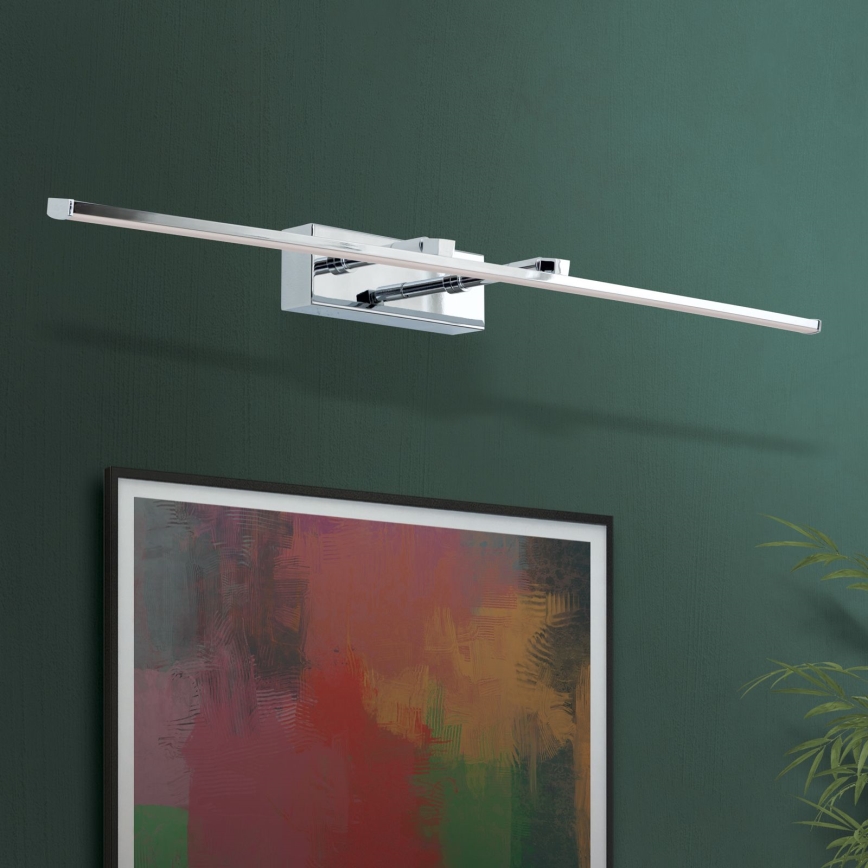 LED Svetilka za slike PUBLIO LED/15W/230V 75 cm sijajni krom