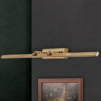 LED Svetilka za slike PUBLIO LED/15W/230V 75 cm zlata/patina