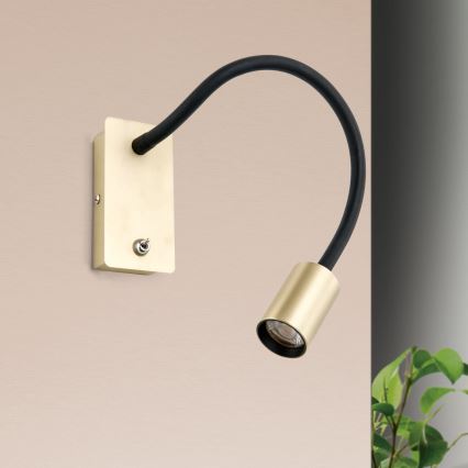 LED Fleksibilna stenska svetilka KURT LED/5W/230V zlata