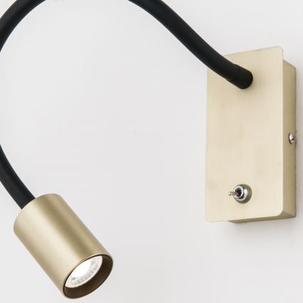 LED Fleksibilna stenska svetilka KURT LED/5W/230V zlata