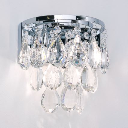 Kristalna stenska svetilka CELESTE 2xG9/40W/230V sijajni krom