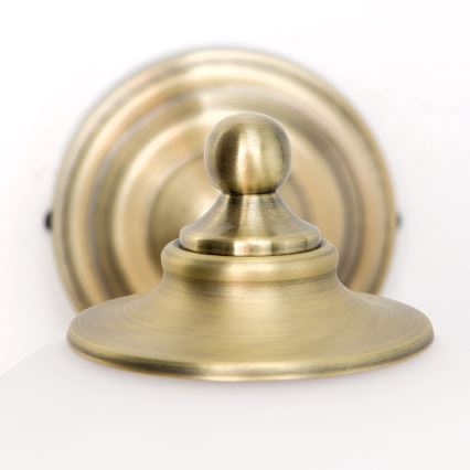 Stenska svetilka OLD LAMP 1xE27/40W/230V bela/medenina