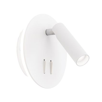 LED Stenski reflektor LENNY LED/6W/230V + LED/3W bela