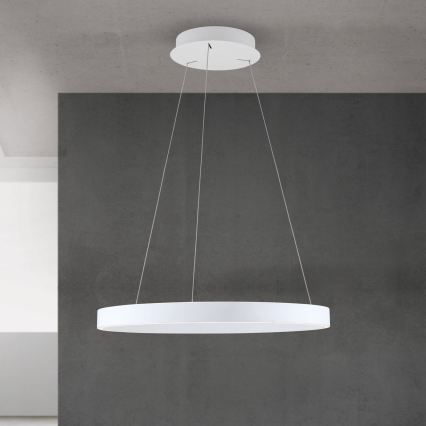 LED zatemnjevalni lestenec na kablu KOLK LED/60W/230V 2700/3000/4000K premer 60 cm bela