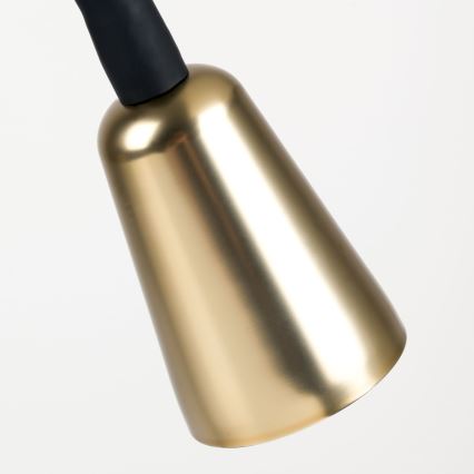 Zatemljiva prilagodljiva namizna svetilka DOTTY 1xGU10/10W/230V črna/medeninasta