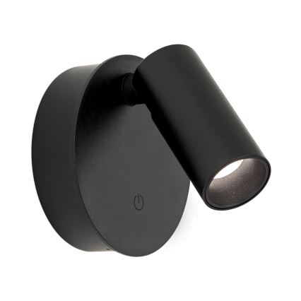 LED zatemnjiva polnilna stenska točkovna svetilka na dotik LUXY LED/1W/5V 2200 mAh 2700/3000/4000K črna