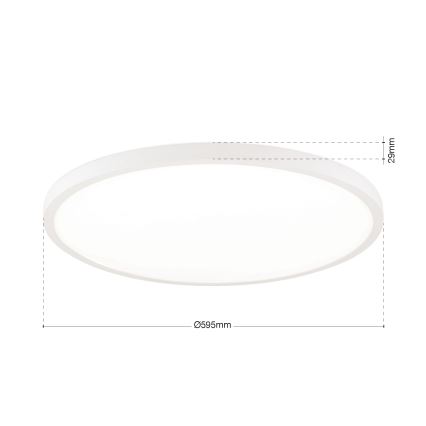 Zatemnjiva stropna LED svetilka DISC, 46 W, 230 V, 2700/3000/4000 K, Ø 60 cm, bela
