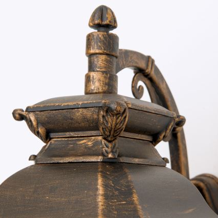 Zunanja stenska svetilka AIKO 1xE27/60W/230V IP23 bronza/patina