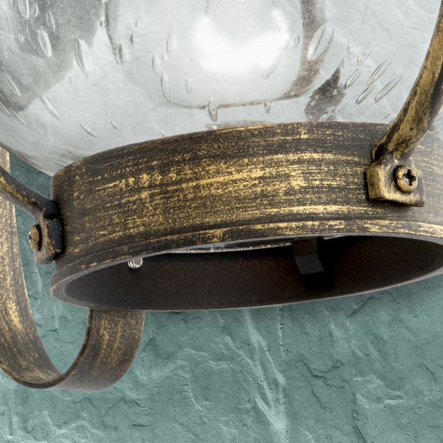 Zunanja stenska svetilka TAVERNA 1xE27/60W/230V IP23 bronza/patina