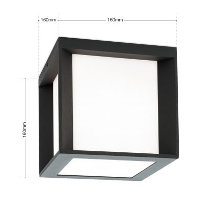 Zunanja svetilka HENRY 1xE27/15W/230V 16x16 cm IP44 antracitna