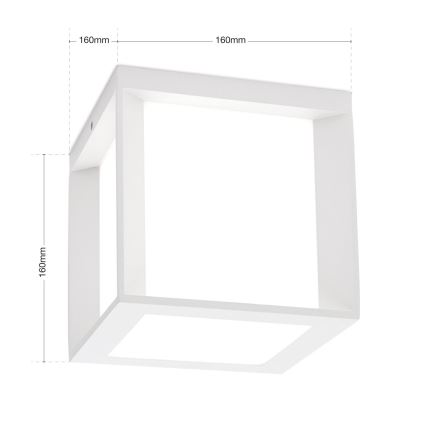Zunanja svetilka HENRY 1xE27/15W/230V 16x16 cm IP44 bela