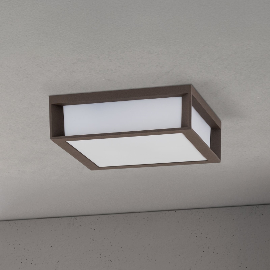 Zunanja svetilka HENRY 2xE27/15W/230V 26x26 cm IP44 rjava