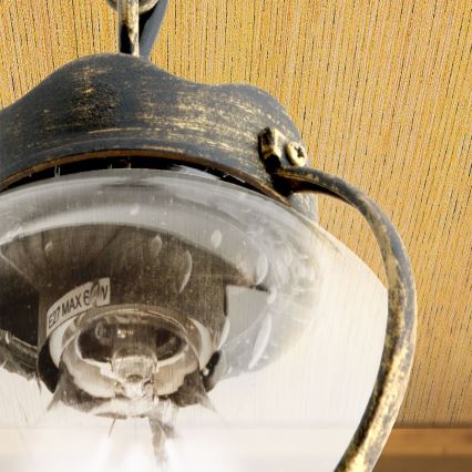 Zunanja viseča svetilka TAVERNA 1xE27/60W/230V IP23 bronza/patina