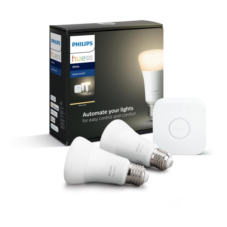 Osnovni komplet Philips Hue STARTER KIT 2xE27/9W + naprava za povezovanje 2700K