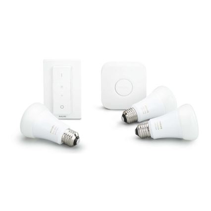 Osnovni komplet Philips Hue STARTER KIT WHITE 3xE27/9W + naprava za povezovanje 2700K