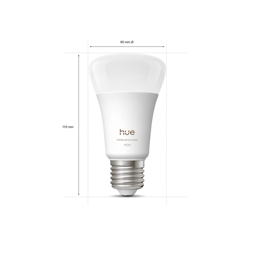 Osnovni komplet Philips Hue WHITE AND COLOR AMBIANCE 2xE27/8,1W 1000-20000K  + naprava za povezavo