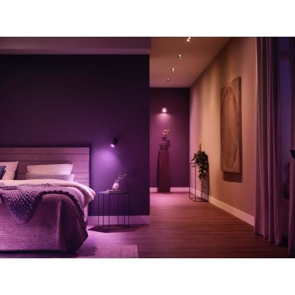 Osnovni komplet Philips Hue WHITE AND COLOR AMBIANCE 3xGU10/4,2W 2000-6500K + Hue Bridge in Dimmer Switch
